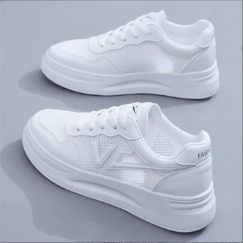 Fashion forår, efterår kvinder casual sko Classic komfortabel platform hvide sneakers Åndbar mesh, non-slip hvid sko