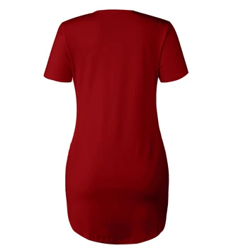 Fashion Kvinder T-shirt Top ensfarvet V-Hals, Korte Ærmer Uregelmæssige Drapere Kausale T-shirt Til Kvinder Clothings