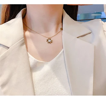 Fashionable ny daisy chain for kvinder koreansk stil elegant høj kvalitet Halskæde
