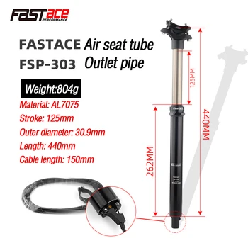 Fastace Mountainbike Luft/Hydraulisk Wire Lift Sadelpind 31.6/til 30,9 mm Cykel Sadelpind Tilbehør