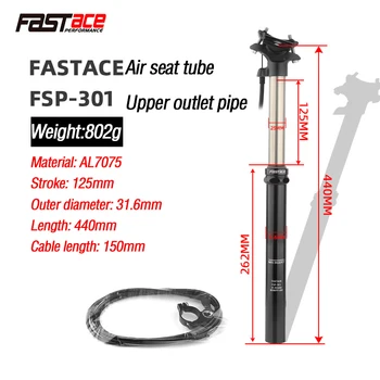 Fastace Mountainbike Luft/Hydraulisk Wire Lift Sadelpind 31.6/til 30,9 mm Cykel Sadelpind Tilbehør