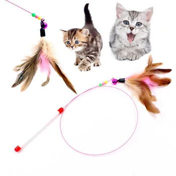 Feather Teaser Cat Toy Interaktive Catcher Teaser For Killing / Kat Spille Sjove ALI88
