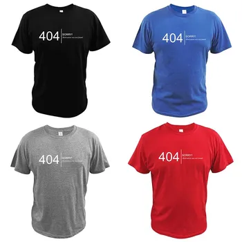 Fejl 404 motivación ingen encontrado T camisa de algodón cómodo de alta calidad Premium-Tee Toppe de la nave de la gota
