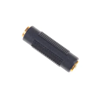 Female 3,5 mm Female Jack Stereo-Kobling Adapter Forgyldt 3,5 Mm HUXUAN