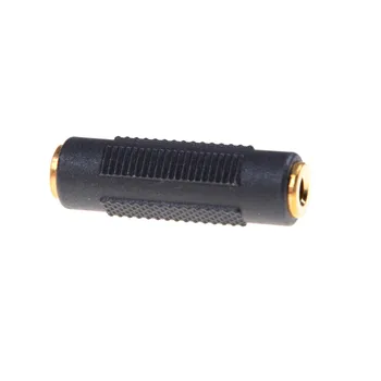 Female 3,5 mm Female Jack Stereo-Kobling Adapter Forgyldt 3,5 Mm HUXUAN
