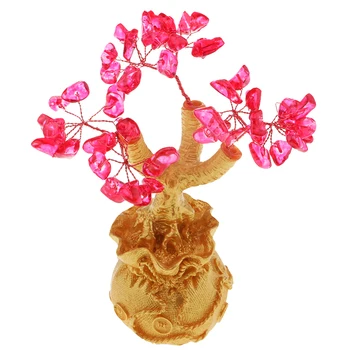 Feng Shui Krystal Penge Træ Bonsai Stil, Rigdom Og Lykke Træ Hjem Dekoration
