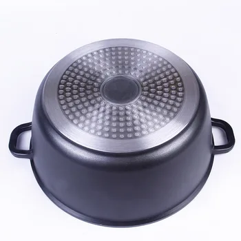 Fin japansk Aluminium Legering Køkken Potter Brug Suppe Potter, der Anvendes i Forskellige Ovne med Dobbelt Dybe Suppe Tyggegummi Non-stick Gryder