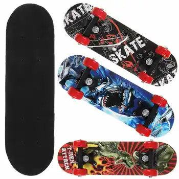 Fire-hjulede Maple Tavs Skateboard 7 Lag Skate Board Sport For Børn, Voksne Nybegynder Teens Lange Bord Skateboard