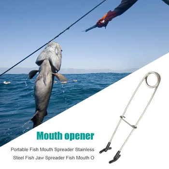 Fisk Mouth Spreader Afkobling Enhed fiskegrej Værktøj 7 tommer Bærbare Kæben Sprederen Rustfrit Stål Fiskeri Værktøjer