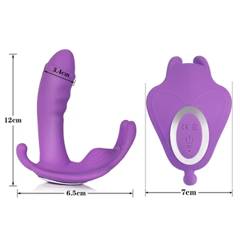 Fjernbetjeningen Frådede Dildo Vibratorer Trusser til Kvinder Klitoris Stimulator Voksen Sex Maskine Kvindelige Masturbator Vagina Toy