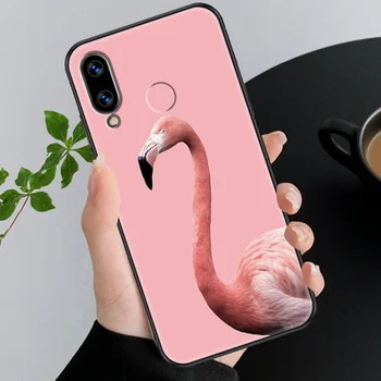 Flamingo Pink Fugl-Telefon tilfældet For Huawei Honor 6 7 8 9 10 10i 20 A C X Lite Pro Spille black fashion funda luksus Etui temmelig