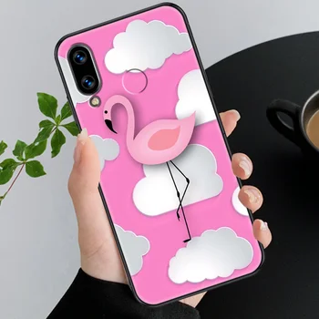 Flamingo Pink Fugl-Telefon tilfældet For Huawei Honor 6 7 8 9 10 10i 20 A C X Lite Pro Spille black fashion funda luksus Etui temmelig