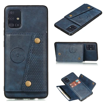Flip Læder Pocket Kort Indehavere Case Cover Til Samsung Galaxy S21 Plus Ultra A02S A12 A32 A42 A52 A72 5G A51-A71-A31 A21S