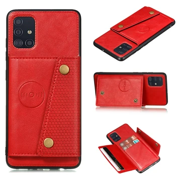 Flip Læder Pocket Kort Indehavere Case Cover Til Samsung Galaxy S21 Plus Ultra A02S A12 A32 A42 A52 A72 5G A51-A71-A31 A21S