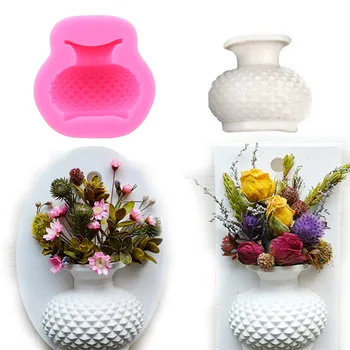 Flower Vase Form 3D Silikone Formen Vase Fondant Skimmel Kage Udsmykning Chokolade Gumpaste Sæbe Is Jelly Mould Kage Tilbehør
