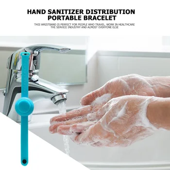 Flydende Sæbe Armbånd Udendørs Tætte Bærbare Desinfektion Hånd Sanitizer Dispenser Silikone Armbånd til Side Rengøring
