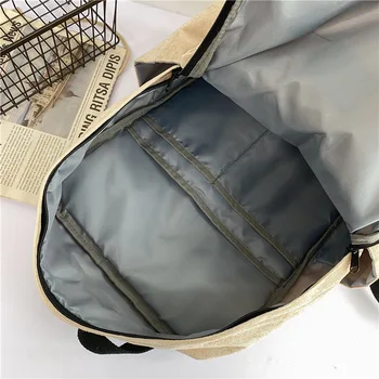 Fløjlsbukser taske til kvindelige gymnasieelever Simple mode skuldertaske Lille frisk bærbare skulder taske