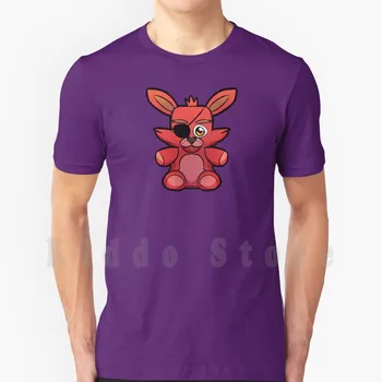Fnaf Foxy Blød T-Shirt Med Print For Mænd Bomuld Nye Cool Tee Foxy Fnaf Fem Nætter På