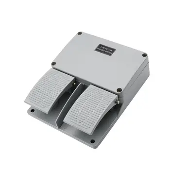 Fodkontakten YDT1-16 aluminium shell grå dobbelt pedal switch værktøjsmaskiner tilbehør skifte Fremme