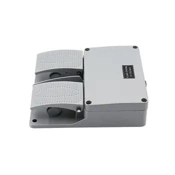 Fodkontakten YDT1-16 aluminium shell grå dobbelt pedal switch værktøjsmaskiner tilbehør skifte Fremme