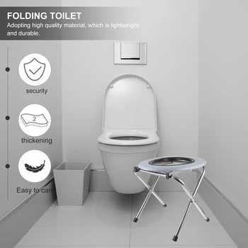Foldbar Badeværelse Toilet Stol Bærbare Toilet Afføring Potte Formand for Den Gamle