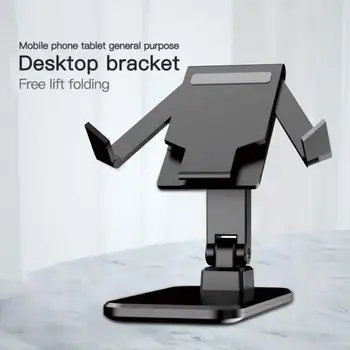 Foldbar Bruser Mobiltelefon Holder Stand Til IPhone, IPad Pro Tablet Fleksible Metal Tabel Desktop Justerbar Cell Phone Holder