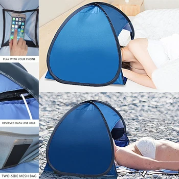 Folde UV-Beskyttelse Beach Sun Husly Baldakin Anti-UV-Mini Automatisk Skygge Telt, Fortelt til Udendørs Picnic Strand