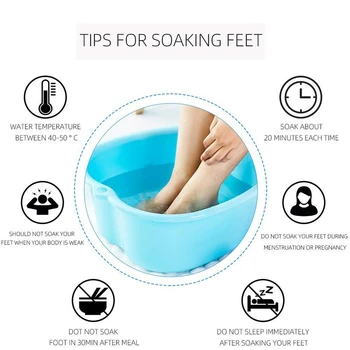 Foot Soak Badekar, Spa-Bassin Stor Fodbad Spand , Pedicure, Udrensning, Massage