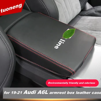 For 19-21 Audi A6L/A7 armlæn box cover læder interiør ændring ny A6L særlige centrale boks, armlæn beskyttelse