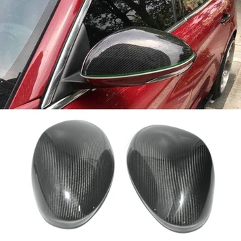 For Alfa Romeo Giulia Stelvio 2017-2020 Ægte Carbon Fiber Side Rear View Mirror Cover Trim