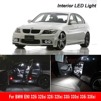 For BMW E90 Køretøj LED Interiør Lys 325i 325xi 328i 328xi 330i 330xi 335i 335xi Canbus Kort Dome Døren Læsning Kuffert Pære Kit