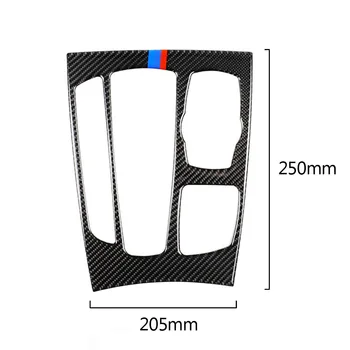 For BMW F15 F16 X5 X6 Interiør Ægte Carbon Fiber Gear Shift Panel Auto Klistermærker Bil Styling Til-2018 Tilbehør VENSTRESTYREDE