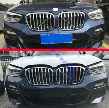 For BMW X3 G01 2018 2019 ABS Chrome Front Cover Center Mesh Trim 14 Stk