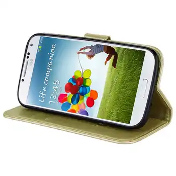 For Coque Samsung Galaxy S4 S IV Tilfælde Læder Flip Cover, Telefon Tilfældet For Samaung S4 i9500 9500 i9505 i9508 cover med kreditkort slots