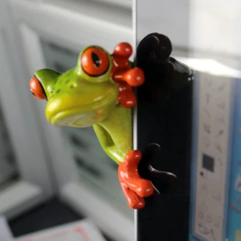 For Desktop Søde Kontor Frog Statue Håndværk Soveværelse Gaver Venner Naturtro Undersøgelse Dyr Skulptur Harpiks Home Decor Mini Ornament