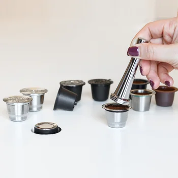 For Dolce Og Manipulere 24MM til Nespresso Kapsel Rustfrit Stål Og Pulver Slibe Værktøj Cafe Expreso Sabotage Tryk