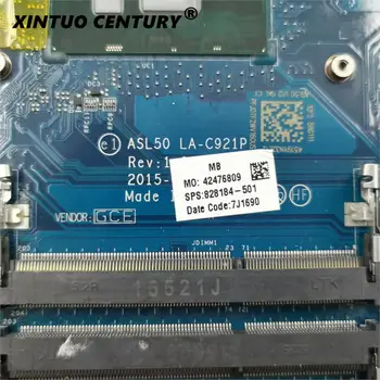 FOR HP 15-AC 15T-AC100 laptop bundkort 828184-501 828184-001 828184-601 ASL50 LA-C921P DDR3 W/ i5-CPU 6200U