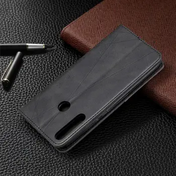 For Huawei P40 Lite E Flip Cover Stå Tegnebog Prismatisk magnetiske PU Læder taske Med Kort slot Til Huawei Y7 S 2020