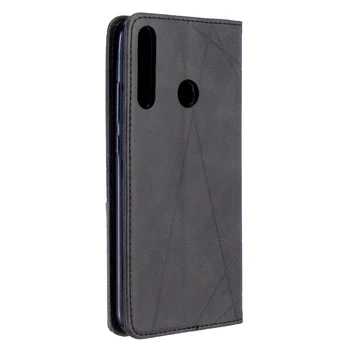 For Huawei P40 Lite E Flip Cover Stå Tegnebog Prismatisk magnetiske PU Læder taske Med Kort slot Til Huawei Y7 S 2020