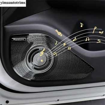 For Hyundai Tucson NX4 2021 2022 Bil Stereo Højttaler Lyd Ring Lyd, Billede Indretning Dække Kit Trim Tilbehør i Rustfrit Stål