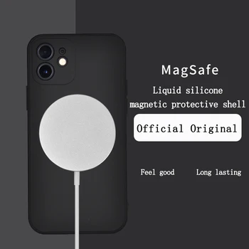 For Iphone-12 Magnetiske Farve Mobiltelefon Tilfælde 11 Promax MagSafe Flydende Silikone Alle-inklusiv etui Mini-Høj Kvalitet