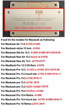 For Macbook Pro Air Tilfælde, Print Mønster, Laptop Cover Til Mac Air 11 13.3 Pro 12 13 15 16 Tryk Bar Model66