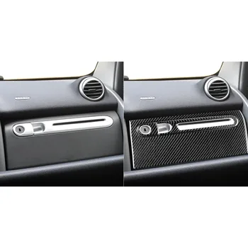 For Mercedes-Benz, Smart Fortwo 451 C451 Coupe A451 Cabrio 2011 2012 2013 Carbon Fiber Copilot Storage Box Sæt Klistermærker
