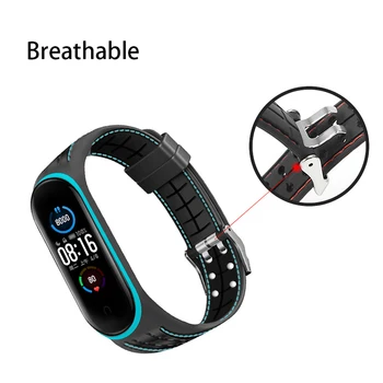For Mi Band 5 6 Strap Watch Band For Xiaomi Mi-Band 4 Rem Silikone Armbånd Til Xiao Mi MiBand 3 Armbånd NFC Globale Band