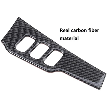 For Mitsubishi Lancer EVO 2008-Bil Carbon Fiber Svagt Lys Kontrol Mærkat Forlygte Skifte Cover Trim Tilbehør