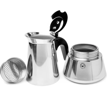 For Moka Kaffemaskine Udskiftning Tragt Kits Kompatibel med Moka Express,1 Rustfrit Stål Udskiftning af Tragten(9-Cup)