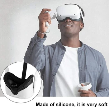 For Oculus Quest 2 VR Virtuelle Briller Silikone Næse Puder, Støvtæt, Anti-Kollision, Anti-Scratch Cover