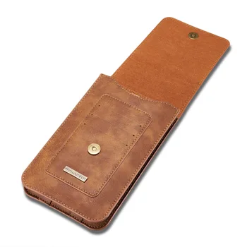 For Redmi Note 10 Pro Talje Bælte Pose 7 tomme Hylstre Læder Case til iPhone 7 8 6 11 12 Bælte Clip taske til Samsung S21Ultra