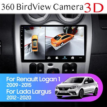 For Renault For Dacia Sandero 1 2007~Bil Mms GPS Radio Navigation NAVI-Afspiller Integration CarPlay 360 BirdView 3D
