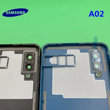 For Samsung Galaxy A02 02 Batteri Back Cover Døren Bag Boliger Tilfælde Samling Reservedele Til Samsung A02F EN 02F Tilbage Boliger